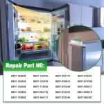 Dreyoo Refrigerator Door Flipper Compatible with Samsung, Fridge Replacement Parts with Adhesive, French Door Mullion Flap Repair Part White Compatible with Samsung RF28HDEDBSR