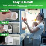 Dreyoo Refrigerator Door Flipper Compatible with Samsung, Fridge Replacement Parts with Adhesive, French Door Mullion Flap Repair Part White Compatible with Samsung RF28HDEDBSR