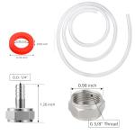 5FT Kegerator Beer Lines with Barb Fitting Connector, 3/16" ID 7/16" OD Keg Lines Replacement Kit for Brewing Beer Keg Tap Tower, D Keg Coupler