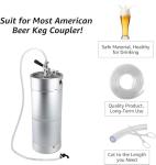 5FT Kegerator Beer Lines with Barb Fitting Connector, 3/16" ID 7/16" OD Keg Lines Replacement Kit for Brewing Beer Keg Tap Tower, D Keg Coupler