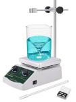LABHOUSE 300℃/ 572℉ Magnetic Stirrer Hot Plate 2L Heated Mixer 2000RPM Lab Stirring W/Support Stand,Stir Bar Recycler Set(Non Digital)