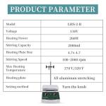 LABHOUSE 300℃/ 572℉ Magnetic Stirrer Hot Plate 2L Heated Mixer 2000RPM Lab Stirring W/Support Stand,Stir Bar Recycler Set(Non Digital)