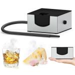 Lonkion Cocktail Smoker, Cold Smoke Gun Indoor Smoker, Portable Smoker for Food, Cheese & Cocktails, Smoke Infuser for Indoor Outdoor Use(Silver)