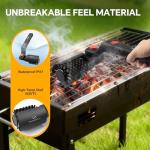 XUDAKAIXIN Electric Rotary Grill Brush with 1 Replacement Head,Cordless Rechargeable Grill Cleaning Brush with Adjustable Angle,No Bristle Shedding,Gifts for Men/Dad (Black)