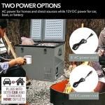 Whynter FM-62DZ 62 Quart Dual Zone Portable Refrigerator and Deep Freezer Chest, AC 110V/ DC 12V, Real Freezer for Car, Home, and RV, -8°F to 50°F Temperature Range, Gray, Fridge + Power Supply Cord