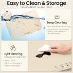 Warming Mat for Food, Upgrade Detachable Power Plug Food Warming Mat, Fast Full Surface Electric Warming Tray with 6 Temperature Setting and 6 Hours Timer, Roll Up Food Warmers