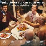 Warming Mat for Food, Upgrade Detachable Power Plug Food Warming Mat, Fast Full Surface Electric Warming Tray with 6 Temperature Setting and 6 Hours Timer, Roll Up Food Warmers