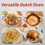 Bread Dutch Oven for Sourdough Bread Baking – Cast Iron Dutch Oven Pot with Lid, Enameled Bread Baker, 6 Quart/26cm Red