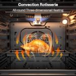 Empava 24 inch Built-In LPG Single Wall Oven with Convection and Rotisserie 5 Cooking Modes, Knob Control, Stainless Steel