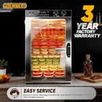 Osluken Upgraded Food Dehydrator Machine 900W, 18 Stainless Steel Trays Meat Fruit Dehydrators with 5 Presets, 48H Timer and 86°F-194°F Temperature Control Food Dryer for Jerky, Herbs, Treats, Veggies