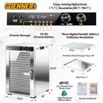 Osluken Upgraded Food Dehydrator Machine 900W, 18 Stainless Steel Trays Meat Fruit Dehydrators with 5 Presets, 48H Timer and 86°F-194°F Temperature Control Food Dryer for Jerky, Herbs, Treats, Veggies