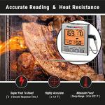 ThermoPro TP16S Digital Meat Thermometer for Cooking and Grilling, BBQ Food Thermometer with Backlight and Kitchen Timer, Grill Temperature Probe Thermometer for Smoker, Barbecue, Oven, Baking,Oil