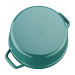 STAUB Cast Iron Round Cocotte, Dutch Oven, 4-quart, serves 3-4, Made in France, Turquoise