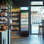 BODEGACOOLER Commercial Merchandiser Refrigerator, 15.5Cu. Ft Glass Door Upright Display Fridge, Beverage Refrigerator Cooler with LED Light, 4 Strong Castors for Stores, Restaurant, Office(Black)