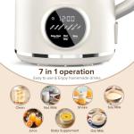 Czlife N7 Nut Milk Maker Machine, 50oz (1.5L) Homemade Almond Milk, Soy Milk Maker, Oat, Coconut, Juice, Milkshake, Smoothies, Baby Food, Plant Based Milks with Delay Start, Keep Warm, Selfclean