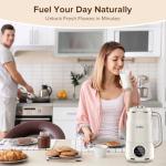Czlife N7 Nut Milk Maker Machine, 50oz (1.5L) Homemade Almond Milk, Soy Milk Maker, Oat, Coconut, Juice, Milkshake, Smoothies, Baby Food, Plant Based Milks with Delay Start, Keep Warm, Selfclean