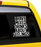 Funny Mixed Drinks Vinyl Sticker 5 Inch