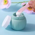 Travel Containers for Toiletries, GLAMFIELDS TSA Approved 1.7oz 50ml Travel Size Silicone Cream Jars BPA Free, Leak-proof Travel Essentials with Lid for Cosmetic Face Hand Body Cream Grey (4 Pack)