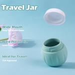 Travel Containers for Toiletries, GLAMFIELDS TSA Approved 1.7oz 50ml Travel Size Silicone Cream Jars BPA Free, Leak-proof Travel Essentials with Lid for Cosmetic Face Hand Body Cream Grey (4 Pack)