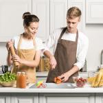 SUNWISHA Stainless Steel Cutting Boards 3pcs, Upgrade Double-Sided Food Grade Chopping Board, Non Toxic, Equipped with anti slip pads for safety, for Home Kitchen Cooking