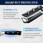 Knife Set, 15 Piece Premium Kitchen Knife Block Set, Razor-Sharp, High Carbon Stainless Steel Chef Knife, Ergonomic Forged Triple Rivet Handle, Black Sharp Knife Set for Kitchen, Dishwasher Safe