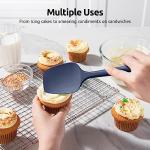 U-Taste Silicone Spoon Spatula Set, 600ºF High Heat Resistant Food Grade Flexible Rubber Scraper, Cooking Mixing Baking Kitchen Utensils Set of 3 (Multicolors)