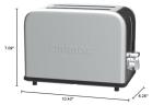 CUSIMAX Stainless Steel 2 Slice Toaster with LED Display, Extra-wide Slots, 6 Browning Settings, Cancel/Bagel/Defrost, Removable Crumb Tray, Silver