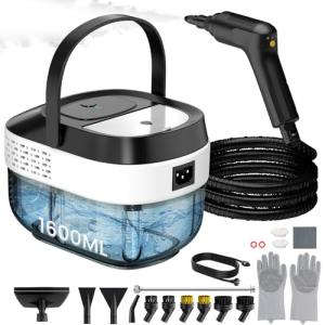 1.69Qt Steam Cleaner, 3-Level Adjustable Pressurized Steamer for cleaning, 10s Heat-Up, 2500W Handheld Steamer Cleaning for Home|Car|Tile|Floor, Multi-Surface Cleaning Machine with 22pcs Accessories