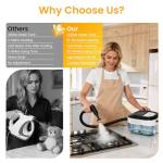 1.69Qt Steam Cleaner, 3-Level Adjustable Pressurized Steamer for cleaning, 10s Heat-Up, 2500W Handheld Steamer Cleaning for Home|Car|Tile|Floor, Multi-Surface Cleaning Machine with 22pcs Accessories