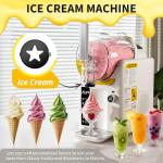 2 IN1 Ice Cream Maker Slushie Machine for Home - 88oz Slushy Machine Maker No Ice Needed Self Cleaning, Frozen Drink Machine, 5 Preset for Soft Serve Ice Cream, Slushie, Margarita, Frappés, Milkshake