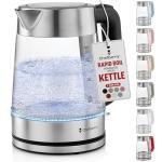 Electric Kettle for Boiling Hot Tea & Water | 1.8L Stainless Steel Borosilicate Glass Boiler With No Plastic, Automatic Shutoff, BPA Free, Fast Heating Technology