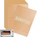 Air Fryer Paper Liners Disposable Compatible with Breville the Smart Oven Air Fryer Pro BOV900BSS, 200 PCS Parchment Paper Sheets for Baking Airfryer paper Liners Accessories for Breville