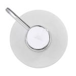 Nicole Miller - Lotion Pump, Durable Resin Countertop Accessories with Faux-Wood Base, Ideal Soap & Sanitizer Dispenser, Modern Bathroom Decor, Dorm Room Essentials (Lena Collection, White)