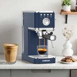 CHULUX Slim Espresso Machine with Milk Frother Steam Wand, 20 Bar Professional Italian Pump Espresso Coffee Machine for Home Cappuccino & Latte Maker, Navy