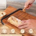 Ittnim Bread Knife for Homemade Bread Bow Knife 16", Bread Saw Sourdough Slicer Aluminum Alloy Sourdough Cutter Suit for Left & Right Handed People to Cut Baguettes Vegetables Fruits