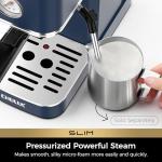 CHULUX Slim Espresso Machine with Milk Frother Steam Wand, 20 Bar Professional Italian Pump Espresso Coffee Machine for Home Cappuccino & Latte Maker, Navy