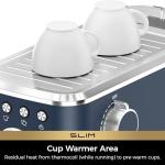 CHULUX Slim Espresso Machine with Milk Frother Steam Wand, 20 Bar Professional Italian Pump Espresso Coffee Machine for Home Cappuccino & Latte Maker, Navy