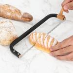 Ittnim Bread Knife for Homemade Bread Bow Knife 16", Bread Saw Sourdough Slicer Aluminum Alloy Sourdough Cutter Suit for Left & Right Handed People to Cut Baguettes Vegetables Fruits
