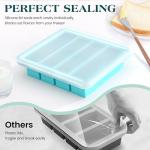 KASHME 1 Pc Butter Mold With Stainless Steel Frame, Butter Mold With Measurements For Homemade Butter, Nonstick Silicone Butter Stick Molds With Lid, Fits 4 Oz Standard Butter Stick Size(Aque)