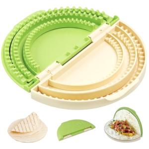 Tortilla Sealer Crimper |Tortilla Maker Large-For 6-12“Tortillas| 3 in 1 Crumpet Tortilla Sealer Adjustable |Quesadilla Crimpe |Flip Wrap Taco Maker| Burrito Maker Quesadilla Press| BPA-Free |Safe