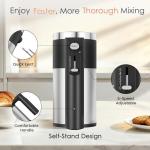 Powerful 600W Hand Mixer, 5-Speed Electric Hand Held Mixer for Baking, Lightweight Stainless Steel Hand Beaters *2 & Dough Hooks*2 with Eject Button, Kitchen Mixer for Cream, Cookies, Dough-Black