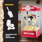 Popcorn Machine - Big Bambino Old Fashioned Popcorn Maker With 4-Ounce Kettle, Measuring Cups, Scoop, and Serving Cups by Great Northern Popcorn (Red)