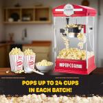 Popcorn Machine - Big Bambino Old Fashioned Popcorn Maker With 4-Ounce Kettle, Measuring Cups, Scoop, and Serving Cups by Great Northern Popcorn (Red)