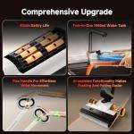 uwant D100 Wet Dry Vacuum Cleaner 180°Lay-Flat Vacuum Mop All in One with 18000Pa Suction Auto Self-Cleaning Anti Odor Stick Pushin Mop Dual-Edge Cleaning Electeic Mop Set for Hard Floor/Carpet,Milky