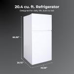 Kenmore 33 in. 20.4 cu. ft Capacity Refrigerator/Freezer with Full-Width Adjustable Glass Shelving, Humidity Control Crispers, Ice Maker, ENERGY STAR Certified, White