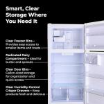 Kenmore 33 in. 20.4 cu. ft Capacity Refrigerator/Freezer with Full-Width Adjustable Glass Shelving, Humidity Control Crispers, Ice Maker, ENERGY STAR Certified, White