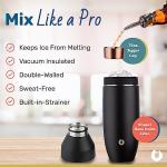 SNOWFOX Premium Vacuum Insulated Stainless Steel Cocktail Shaker, Home Bar Accessories, Elegant Drink Mixer, Leak, Proof Lid With Jigger & Built, In Strainer, 22oz.