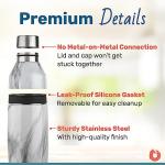 SNOWFOX Premium Vacuum Insulated Stainless Steel Cocktail Shaker, Home Bar Accessories, Elegant Drink Mixer, Leak, Proof Lid With Jigger & Built, In Strainer, 22oz.