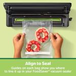 FoodSaver Quart Pre-Cut Vacuum Seal Bags, Easy Use Vacuum Storage Bags, Align to Seal and Tear to Open Vacuum Sealer Storage Bags, 43 Pack
