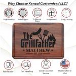 Personalized Cutting Board, Men Christmas Gift Idea, BBQ Gift, Personalized Gift for Men, Dad, Grandpa, Custom Engraved Cutting Board, Father's or Grandpa's Birthday Gift, Grillfather Board